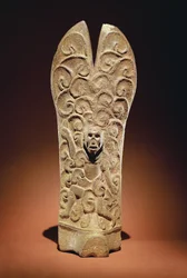 メキシコの骨格の頭を持つパルマ